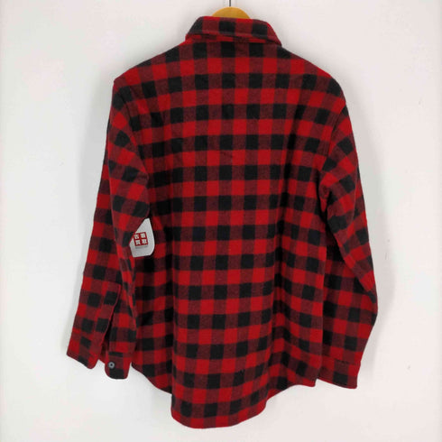 ウールリッチ WOOLRICH USA製 三角タグ バッファローチェック ウールネルシャツ メンズ