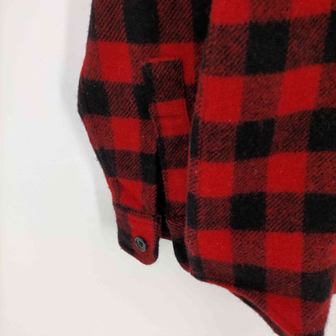 ウールリッチ WOOLRICH USA製 三角タグ バッファローチェック ウールネルシャツ メンズ