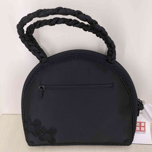 SOIR 東京 刺繍 デザイン オーバル ハンドバッグ レディース