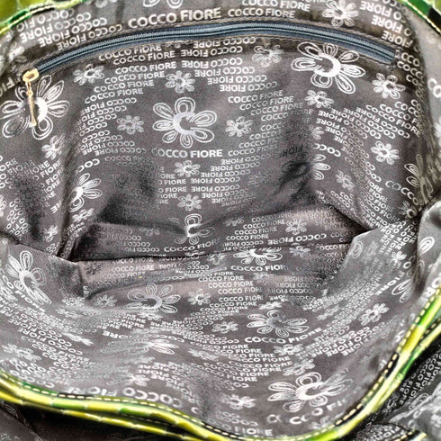 COCCO FIORE クロコ型押し エナメルトートバッグ レディース