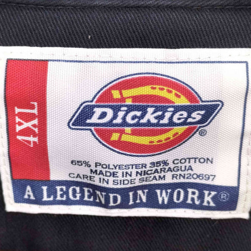 ディッキーズ Dickies 企業ロゴ刺繍 S/S ワークシャツ メンズ 4XL