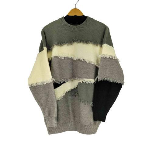 FVLMEN フリンジボーダーニット メンズ