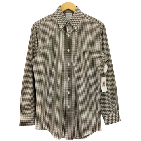 ブルックスブラザーズ BROOKS BROTHERS SLIM FIT チェック ボタンダウンシャツ メンズ import:S