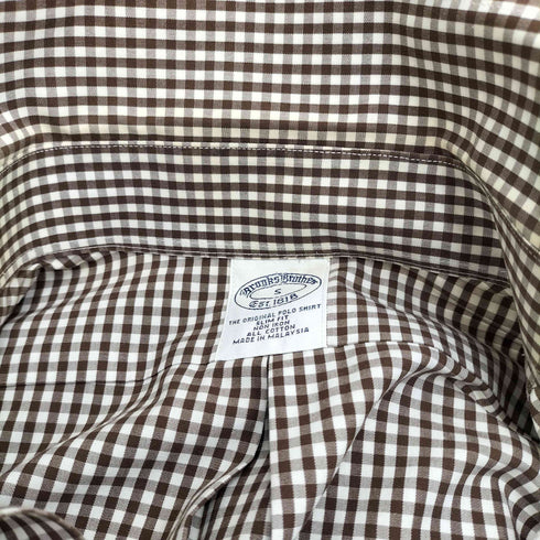 ブルックスブラザーズ BROOKS BROTHERS SLIM FIT チェック ボタンダウンシャツ メンズ import:S