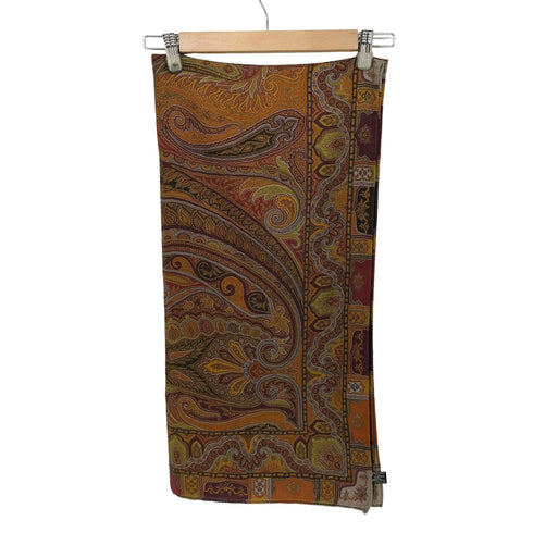 エトロ ETRO イタリア製 カシミヤ シルク ペイズリー 総柄 大判 ストール レディース