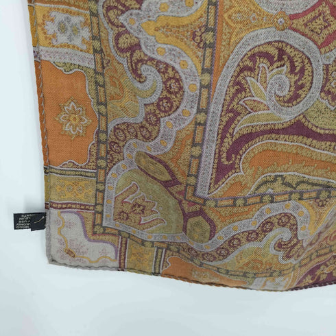 エトロ ETRO イタリア製 カシミヤ シルク ペイズリー 総柄 大判 ストール レディース