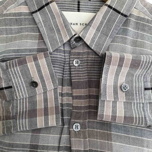 ステファンシュナイダー STEPHAN SCHNEIDER チェック コットンシャツ メンズ JPN:3