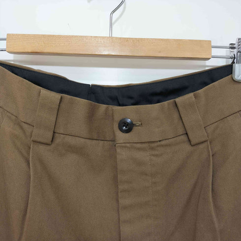 マーガレットハウエル MARGARET HOWELL 19AW HEAVY COTTON DRILL ツータックトラウザーズ メンズ JPN:XL