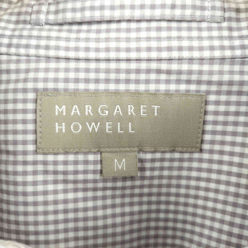 マーガレットハウエル MARGARET HOWELL コットン L/Sギンガムチェックシャツ フラップポケット メンズ JPN:M