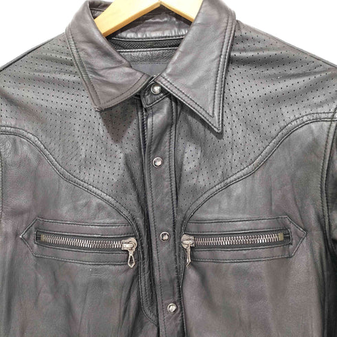 MANIAC WORKS 羊革 裏地メッシュレザージャケット メンズ M