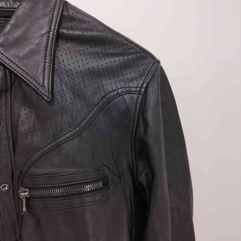 MANIAC WORKS 羊革 裏地メッシュレザージャケット メンズ M