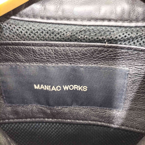 MANIAC WORKS 羊革 裏地メッシュレザージャケット メンズ M