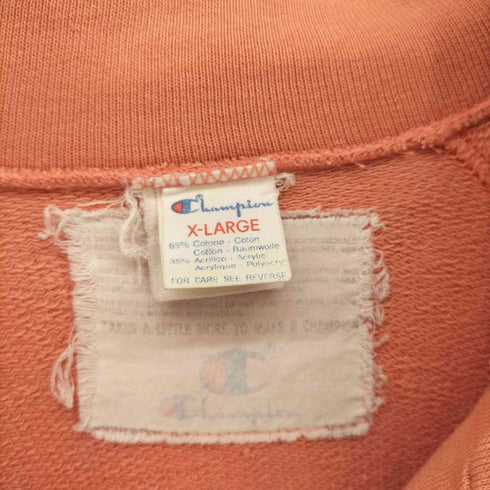 チャンピオン Champion 80S トリコタグ前期 イタリア製 フロントポケット ラグランスリーブ ハーフジップ メンズ import:XL