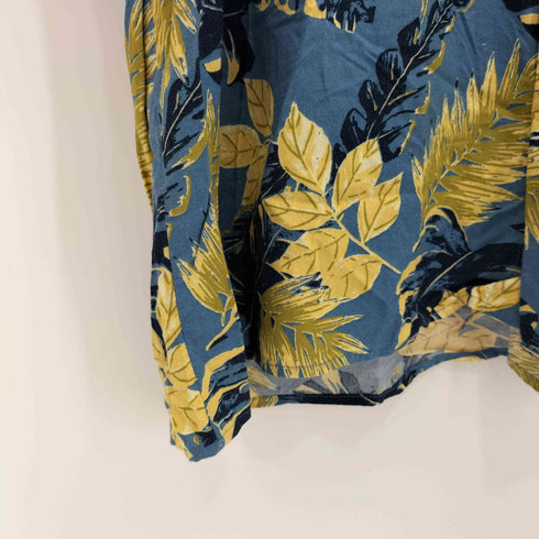 ピューリタン PURITAN 90-00S 韓国製 ボタニカル柄 S/S レーヨン シャツ メンズ import:XL
