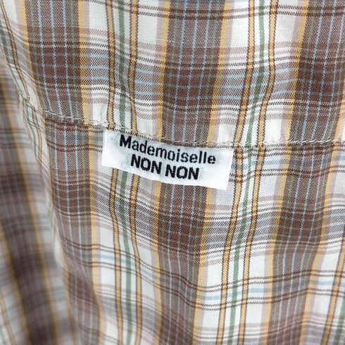 マドモアゼルノンノン mademoiselle NON NON コットンチェックシャツ メンズ