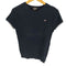 ポロジーンズカンパニーラルフローレン POLO JEANS COMPANY RALPH LAUREN 星条旗 ロゴ ケーブル リブライン フレンチスリーブ ニット Tシャツ レディース import:L