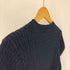 ポロジーンズカンパニーラルフローレン POLO JEANS COMPANY RALPH LAUREN 星条旗 ロゴ ケーブル リブライン フレンチスリーブ ニット Tシャツ レディース import:L