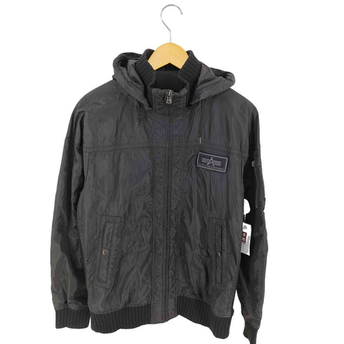アルファインダストリーズ ALPHA INDUSTRIES HOODED RIB JACKET メンズ import:L
