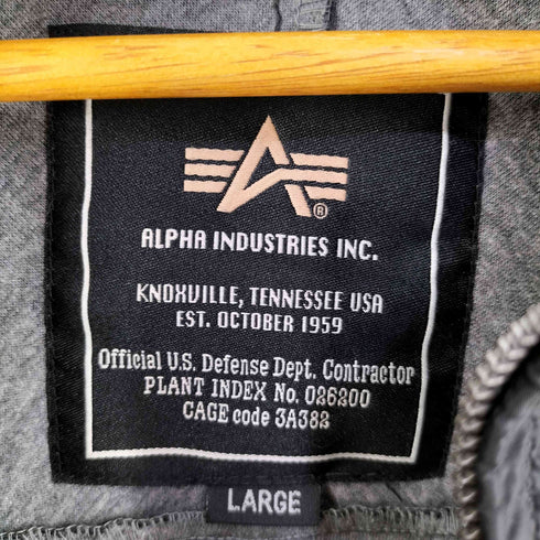 アルファインダストリーズ ALPHA INDUSTRIES HOODED RIB JACKET メンズ import:L