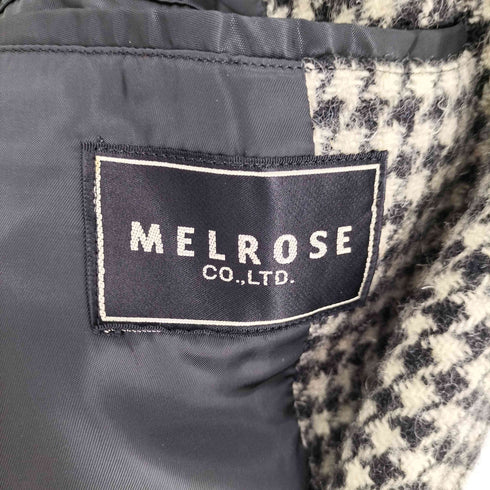 メルローズ MELROSE 千鳥格子 ウール ツイード 2B テーラード ジャケット メンズ