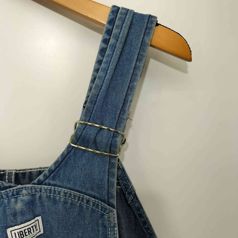 リバティ LIBERTY ロゴ刺繍 デニム オーバーオール メンズ 48×30