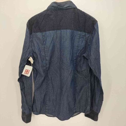 アルマーニジーンズ ARMANI JEANS SLIM コーデュロイ切替デニムシャツ メンズ M