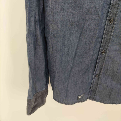 アルマーニジーンズ ARMANI JEANS SLIM コーデュロイ切替デニムシャツ メンズ M