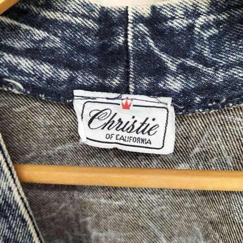 christie of california ケミカルウォッシュ加工 ペイントデニムガウンジャケット メンズ