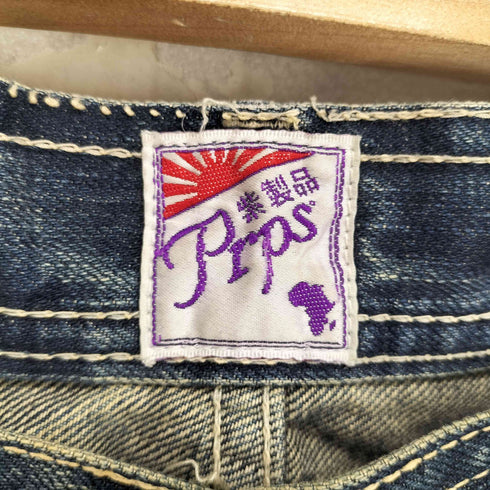 Y2K prps ダメージ加工ステッチデザインデニムパンツ MADE IN JAPAN メンズ 34