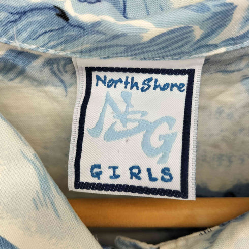 NSG GIRLS 80-90S USA製 コットン アロハシャツ レディース import:L