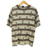 CARGO 総柄 ボーダー モックネック Tシャツ メンズ JPN:M