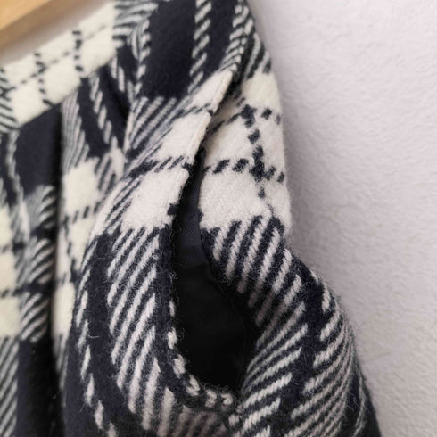 J&R カシミヤ混ウールチェックプリーツスカート レディース S