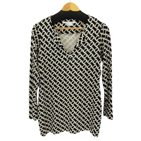 ダイアンフォンファステンバーグ DIANE VON FURSTENBERG 総柄シルクスキッパーカットソー レディース JPN:4