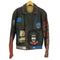 MIRAGE Messageries Aeriennes Mirage Bomber カスタム ペイント スタッズ パンク パイロット レザー ジャケット メンズ 38
