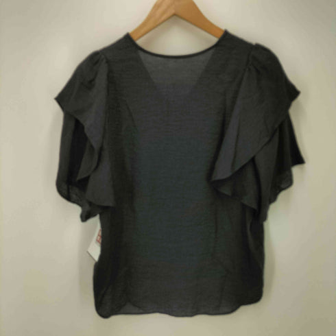ノーブル Noble 24SS ファジーリネンラッフルブラウス レディース FREE