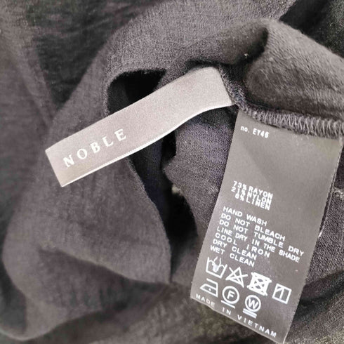 ノーブル Noble 24SS ファジーリネンラッフルブラウス レディース FREE