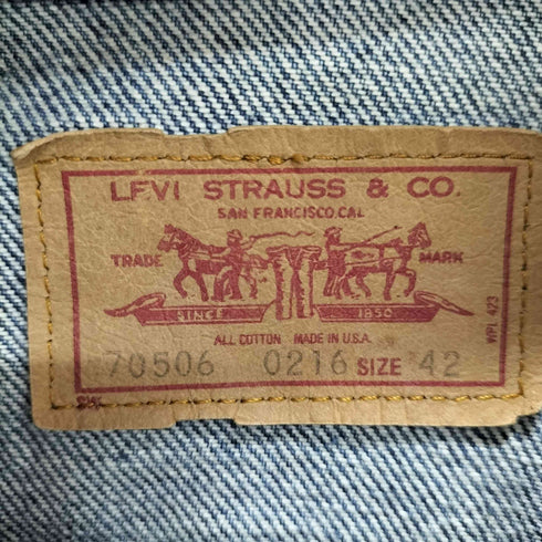 リーバイス Levis 80-90s USA製 ボタン裏527 70506 0216 4th デニムジャケット メンズ US:42