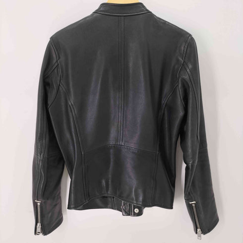 ディーゼル DIESEL timeless ラムレザーシングルライダースジャケット メンズ import:M
