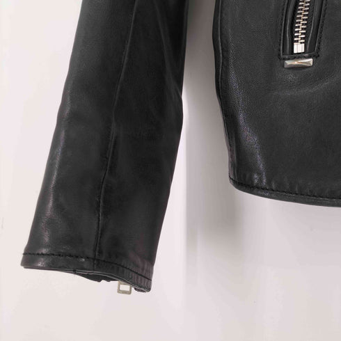ディーゼル DIESEL timeless ラムレザーシングルライダースジャケット メンズ import:M