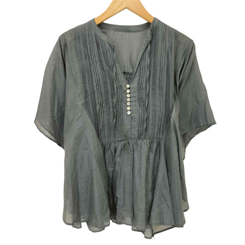 ドレステリア DRESSTERIOR 24SS コットン シルク フレアスリーブ ブラウス レディース JPN:38