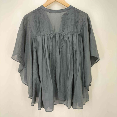 ドレステリア DRESSTERIOR 24SS コットン シルク フレアスリーブ ブラウス レディース JPN:38