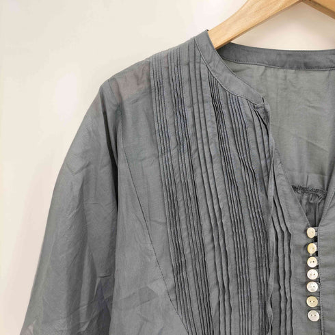 ドレステリア DRESSTERIOR 24SS コットン シルク フレアスリーブ ブラウス レディース JPN:38