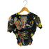 デシグアル Desigual 21SS アーティ花柄プリントとギャザーデザインのレディーススリムTシャツ レディース JPN:M