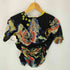 デシグアル Desigual 21SS アーティ花柄プリントとギャザーデザインのレディーススリムTシャツ レディース JPN:M
