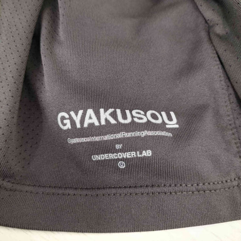 ナイキアンダーカバーギャクソウ NIKE UNDERCOVER GYAKUSOU ロゴプリント メッシュ ロングスリーブTシャツ メンズ import:L