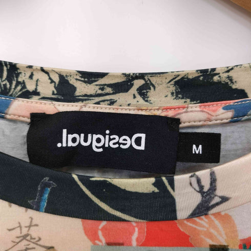 デシグアル Desigual 21SS ギャザーとデジタルプリントパッチワーク入りレディーススリムTシャツ レディース JPN:M