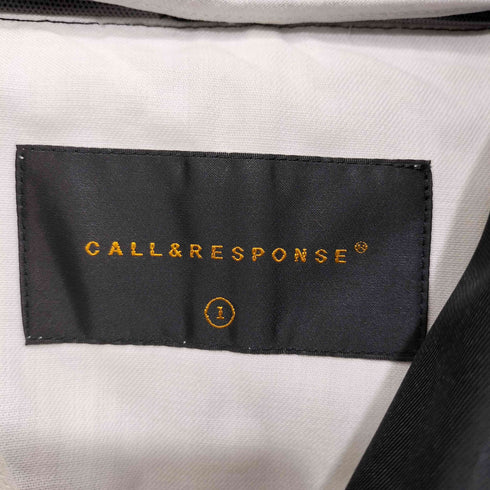 コールアンドレスポンス CALL&RESPONSE ショールカラーショートコート メンズ 1