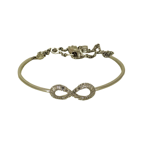 スワロフスキー SWAROVSKI M1D ロゴ刻印 Hyperbola Bangle ハイパーボラ バングル インフィニティ レディース