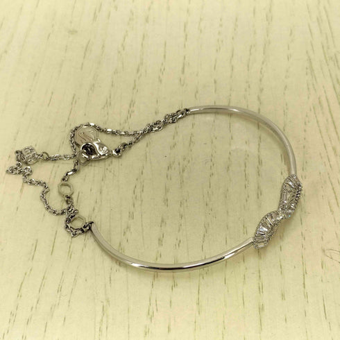 スワロフスキー SWAROVSKI M1D ロゴ刻印 Hyperbola Bangle ハイパーボラ バングル インフィニティ レディース