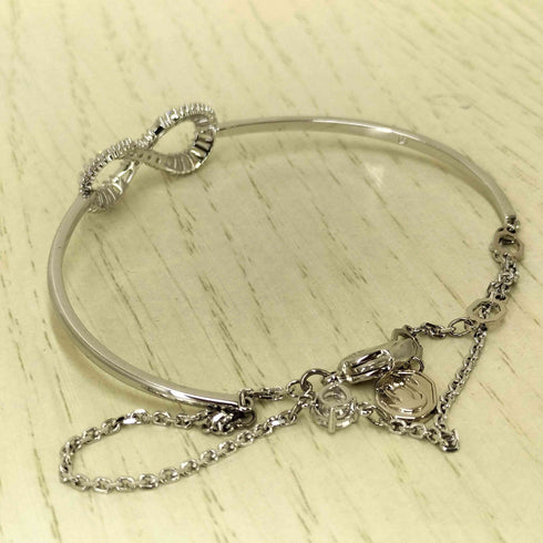スワロフスキー SWAROVSKI M1D ロゴ刻印 Hyperbola Bangle ハイパーボラ バングル インフィニティ レディース